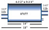 Turbo Muffler 4.5" x 9.75" Oval - image 1