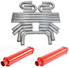 Ol" Skool Glass Pack Muffler Kit 2.25" Tubing Kit Includes: - image 1