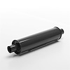 4 DIA. Traditional Hot Rod Muffler 18 shell 23 overall 2 inlet 2 outlet Retro design reversible seam - image 1