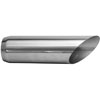 STAINLESS EXHAUST TIP CLAMP ON ANGLE CUT 45 deg ANGLE CUT - image 1