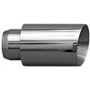 STAINLESS EXHAUST TIP CLAMP ON ANGLE CUT DOUBLE WALL - image 1