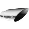 STAINLESS EXHAUST TIP CLAMP ON ANGLE CUT 15 deg ANGLE CUT - image 1