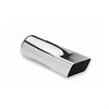 CHROME EXHAUST TIP WELD ON ANGLE CUT 15 deg ANGLE CUT - image 1