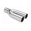 CHROME EXHAUST TIP CLAMP ON DUAL STRAIGHT CUT - image 1