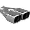 STAINLESS EXHAUST TIP CLAMP ON DUAL RECTANGLE - image 1