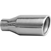 STAINLESS EXHAUST TIP CLAMP ON ROLLED EDGE 15 deg ANGLE CUT - image 1