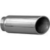 STAINLESS EXHAUST TIP CLAMP ON ROLLED EDGE 15 deg ANGLE CUT - image 1