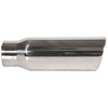 STAINLESS EXHAUST TIP CLAMP ON ROLLED EDGE 15 deg ANGLE CUT - image 1