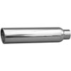 STAINLESS EXHAUST TIP CLAMP ON ROLLED EDGE 15 deg ANGLE CUT - image 1