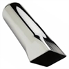 CHROME EXHAUST TIP WELD ON STRAIGHT CUT RECTANGLE - image 1