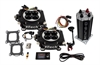 Go EFI 2x4 625 HP Dual Quad Throttle Body System Master Kit with HyperFuel Single Pump G-Surge Tank - image 1