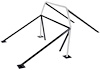 Roll Bar Strut Kit for 1982-2004 Chevy S-10, S-15 [8-Point] - image 1