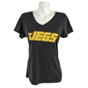 Ladies Black Frost V-Neck T-Shirt - X-Small