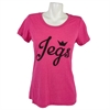 Juniors Fuchsia Tri-Blend T-Shirt Medium