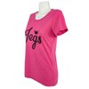 Juniors Fuchsia Tri-Blend T-Shirt Medium - image 2