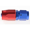 AN to AN Straight Max Flow Swivel Hose End [-4 AN Female to -4 AN Hose End, Blue/Red] - image 3
