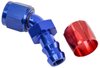 AN 45-Degree Push-Loc Hose End [-8 AN Female Swivel to Push-Loc Hose, Blue] - image 3
