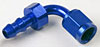 AN 90-Degree Push-Loc Hose End [-4 AN Female Swivel to Push-Loc Hose, Blue] - image 2