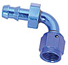 AN 90-Degree Push-Loc Hose End [-6 AN Female Swivel to Push-Loc Hose, Blue] - image 3