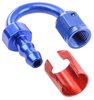 AN 180-Degree Push-Loc Hose End [-4 AN Female Swivel to Push-Loc Hose, Blue] - image 2