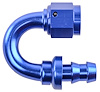 AN 180-Degree Push-Loc Hose End [-6 AN Female Swivel to Push-Loc Hose, Blue] - image 1