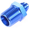 AN to NPT Straight Adapter Fitting [-6 AN Male to 1/2 in. NPT Male, Blue] - image 2