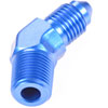 AN to NPT 45-Degree Adapter Fitting [-3 AN Male to 1/8 in. NPT Male, Blue] - image 3