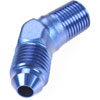 AN to NPT 45-Degree Adapter Fitting [-4 AN Male to 1/8 in. NPT Male, Blue] - image 2