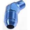 AN to NPT 45-Degree Adapter Fitting [-6 AN Male to 1/8 in. NPT Male, Blue] - image 2
