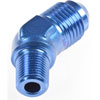 AN to NPT 45-Degree Adapter Fitting [-6 AN Male to 1/8 in. NPT Male, Blue] - image 3