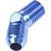 AN to NPT 45-Degree Adapter Fitting [-6 AN Male to 1/4 in. NPT Male, Blue] - image 2