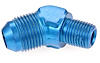 AN to NPT 45-Degree Adapter Fitting [-8 AN Male to 1/4 in. NPT Male, Blue] - image 1