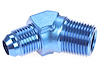 AN to NPT 45-Degree Adapter Fitting [-6 AN Male to 3/8 in. NPT Male, Blue] - image 1