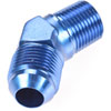 AN to NPT 45-Degree Adapter Fitting [-8 AN Male to 3/8 in. NPT Male, Blue] - image 2