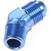 AN to NPT 45-Degree Adapter Fitting [-8 AN Male to 3/8 in. NPT Male, Blue] - image 3
