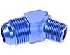 AN to NPT 45-Degree Adapter Fitting [-10 AN Male to 3/8 in. NPT Male, Blue] - image 1