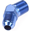 AN to NPT 45-Degree Adapter Fitting [-8 AN Male to 1/2 in. NPT Male, Blue] - image 2