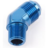 AN to NPT 45-Degree Adapter Fitting [-12 AN Male to 1/2 in. NPT Male, Blue] - image 3