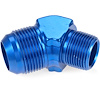 AN to NPT 45-Degree Adapter Fitting [-16 AN Male to 3/4 in. NPT Male, Blue] - image 1