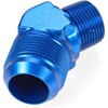 AN to NPT 45-Degree Adapter Fitting [-16 AN Male to 3/4 in. NPT Male, Blue] - image 2