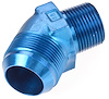 AN to NPT 45-Degree Adapter Fitting [-20 AN Male to 1 in. NPT Male, Blue] - image 1