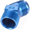 AN to NPT 45-Degree Adapter Fitting [-20 AN Male to 1 1/4 in. NPT Male, Blue] - image 3