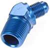AN to NPT 45-Degree Adapter Fitting [-6 AN Male to 1/2 in. NPT Male, Blue] - image 3