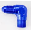 AN to NPT 90-Degree Adapter Fitting [-3 AN Male to 1/8 in. NPT Male, Blue] - image 2
