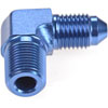 AN to NPT 90-Degree Adapter Fitting [-3 AN Male to 1/8 in. NPT Male, Blue] - image 3