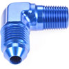 AN to NPT 90-Degree Adapter Fitting [-4 AN Male to 1/8 in. NPT Male, Blue] - image 2