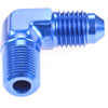 AN to NPT 90-Degree Adapter Fitting [-4 AN Male to 1/8 in. NPT Male, Blue] - image 3