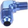 AN to NPT 90-Degree Adapter Fitting [-6 AN Male to 1/8 in. NPT Male, Blue] - image 2