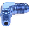 AN to NPT 90-Degree Adapter Fitting [-6 AN Male to 1/8 in. NPT Male, Blue] - image 3