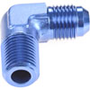 AN to NPT 90-Degree Adapter Fitting [-6 AN Male to 1/4 in. NPT Male, Blue] - image 3